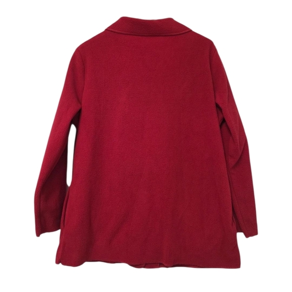 Bedford Fair Women's Fleece Coat Rose's Red Size Large Warm Coat Winter Coat - Picture 7 of 7